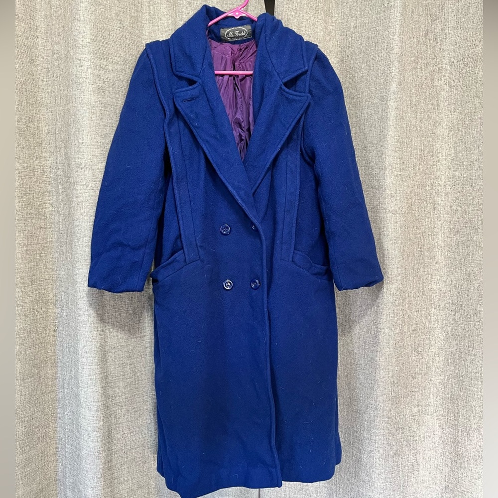 Ms. Freddi Blue Wool Coat